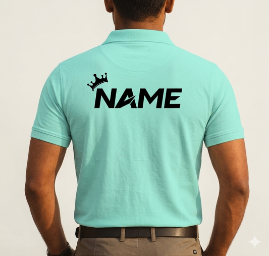 Ice green jersey with name and number printed tshirts