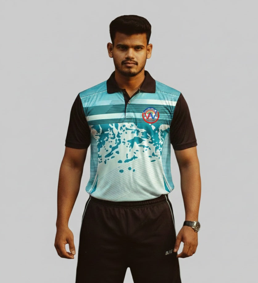 Half sleeve jersey with name and number printed tshirts white and