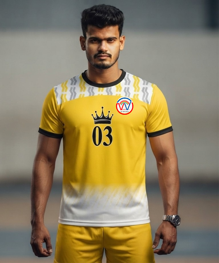 Kabaddi jersey with name and number golden yellow kabaddi set (Copy)