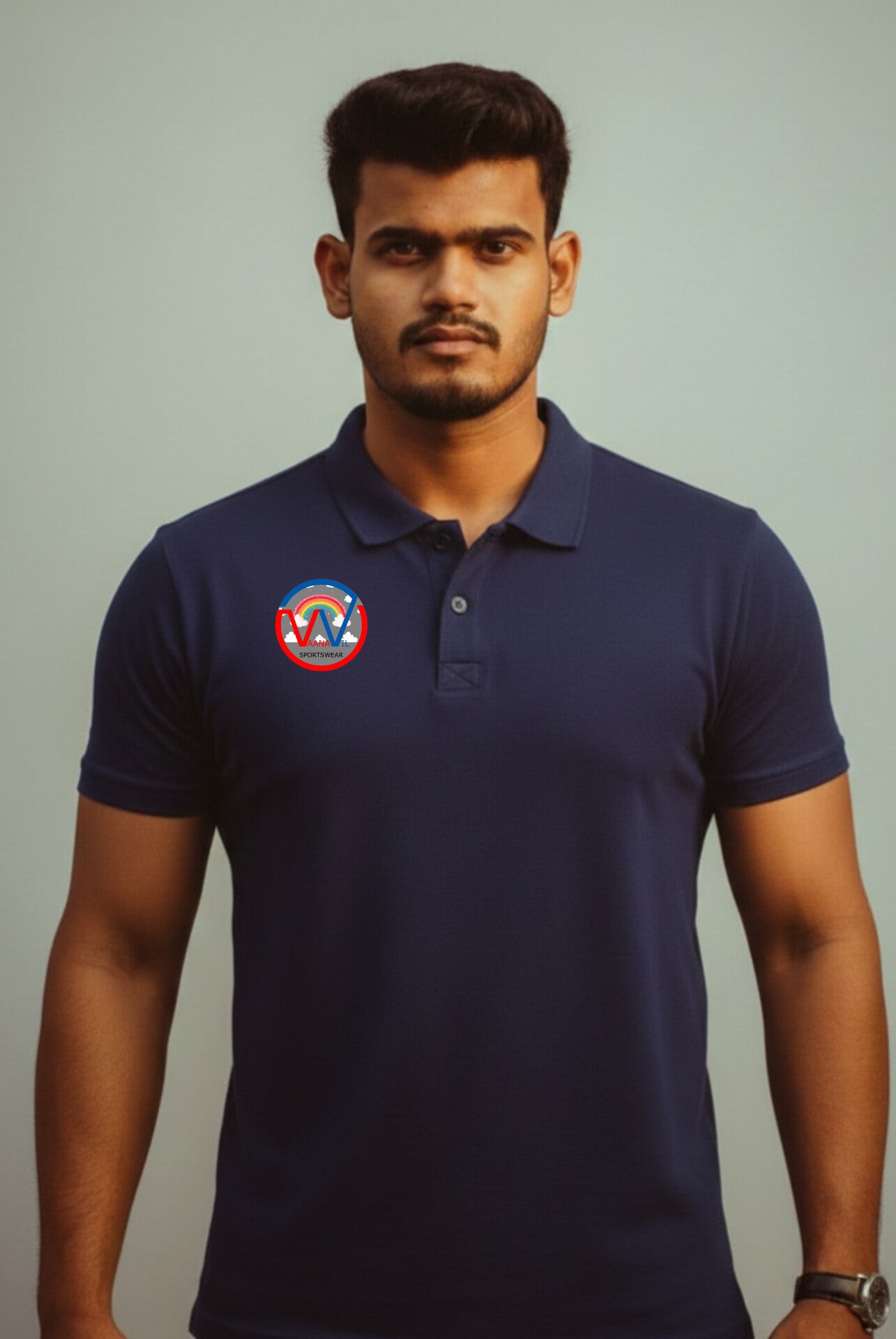 Half sleeve jersey with name and number printed tshirts navy blue