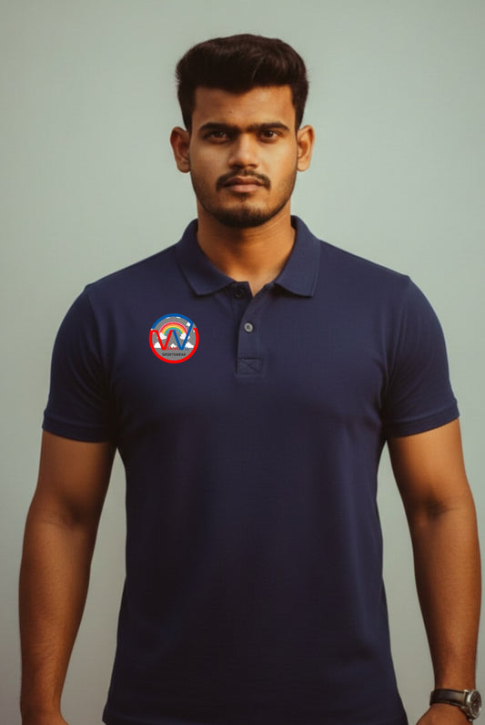 Half sleeve jersey with name and number printed tshirts navy blue