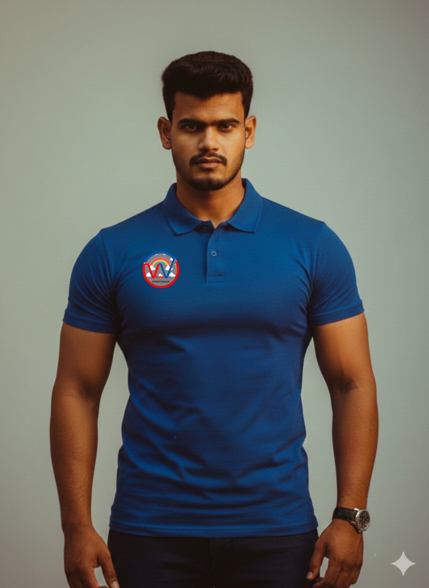 Half sleeve jersey with name and number printed tshirts royal blue