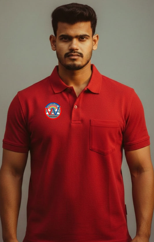 Half sleeve jersey with name and number printed tshirts red