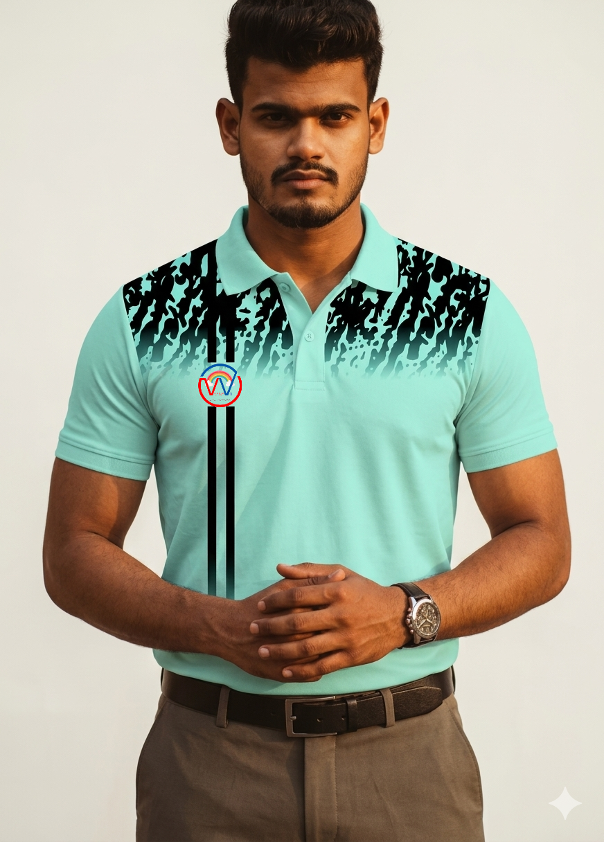 Ice green jersey with name and number printed tshirts sublimation